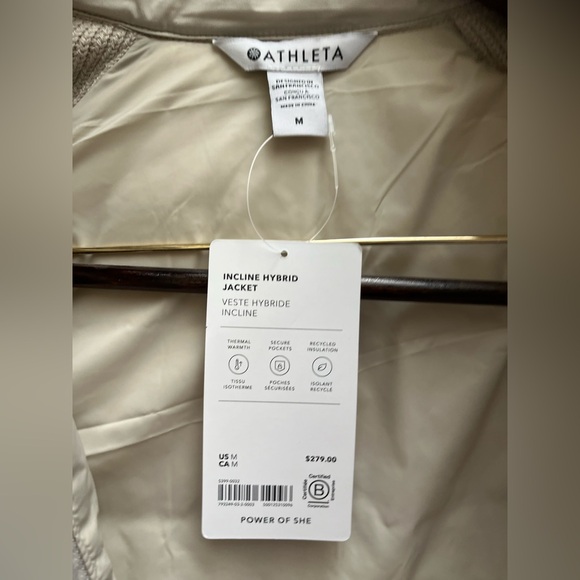 Athleta Cream Puffer Jacket - Picture 2 of 3